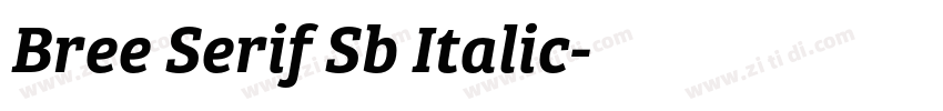 Bree Serif Sb Italic字体转换